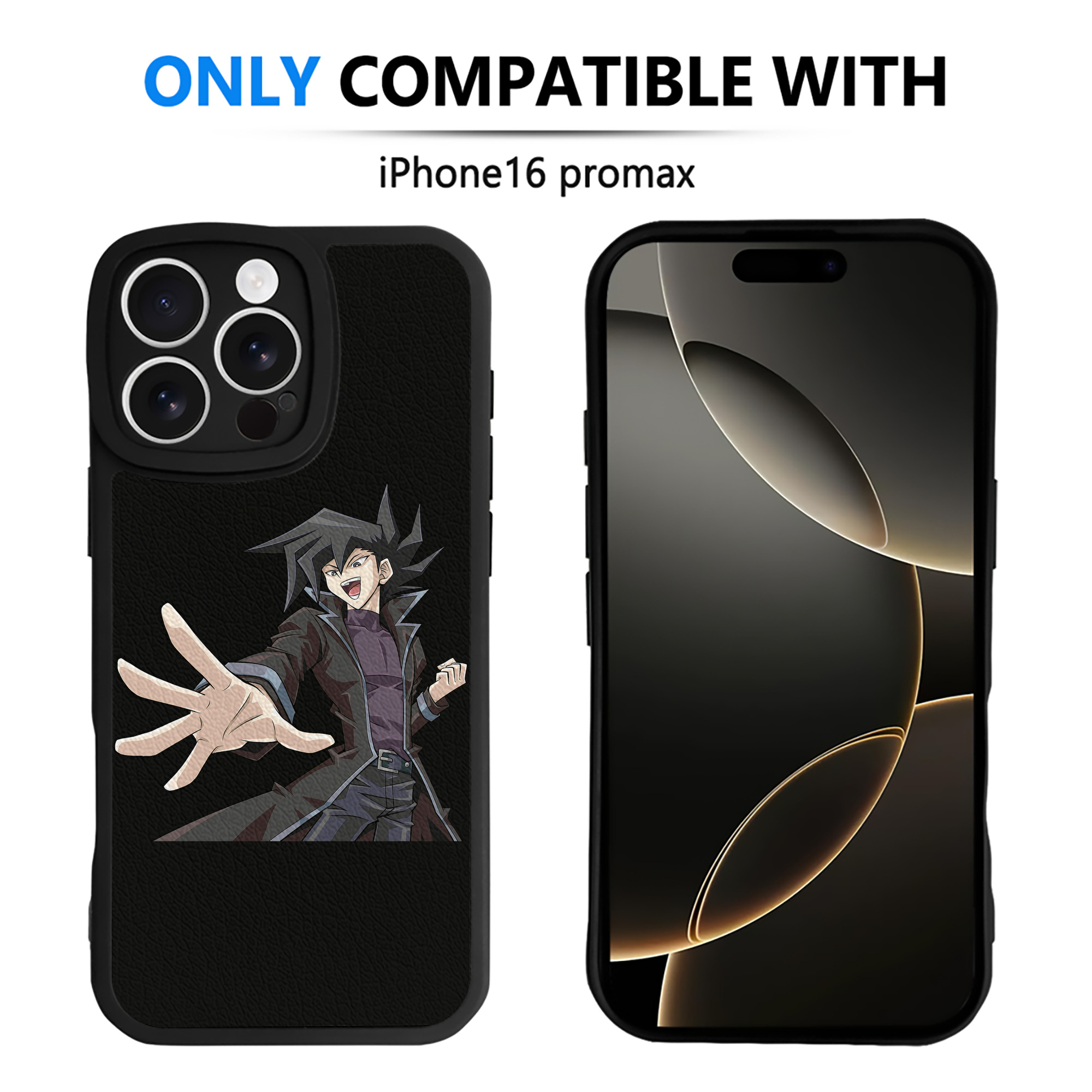 （画像用） 遊☆戯☆王 Yu-Gi-Oh! 【iPhone 16シリーズ対応】シリコンスマホケース（レザー調） 材質：シリコン